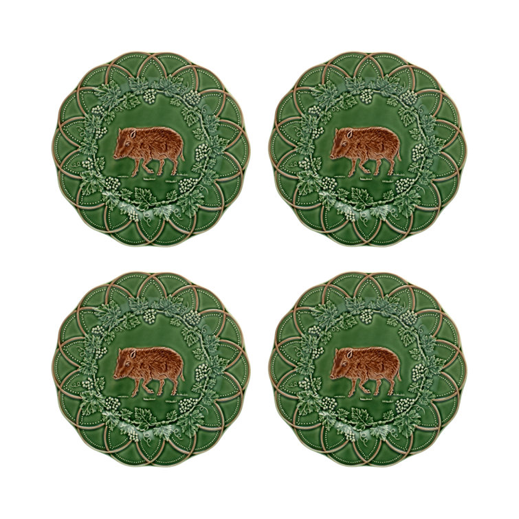 Bordallo Pinheiro Woods Earthenware Salad/Dessert Plate Set Perigold
